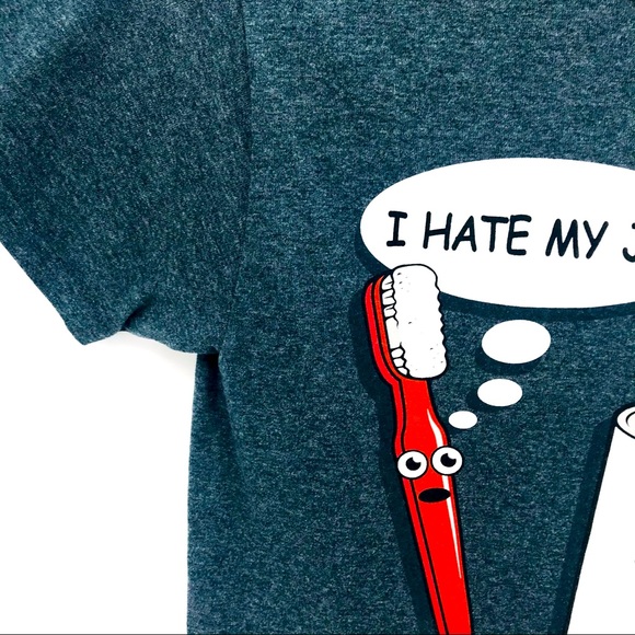 Men's Dad Joke Las Vegas Vacation Comedy Gray Short Sleeve T-Shirt size Small - Picture 4 of 7